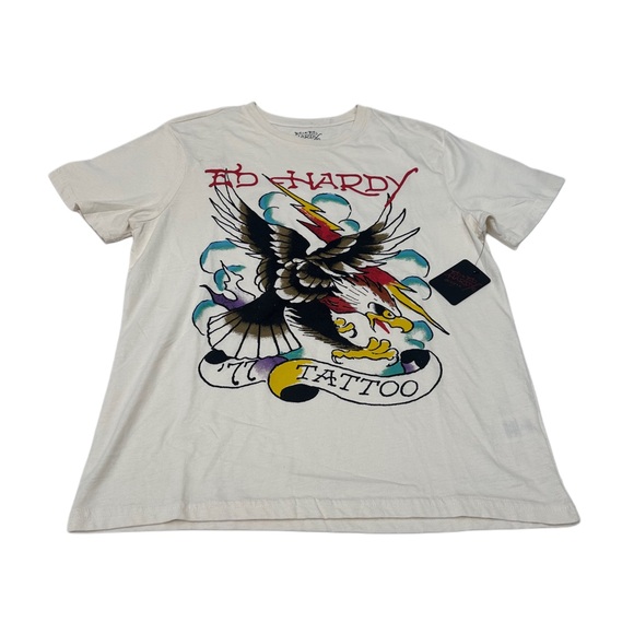 Ed Hardy Other - Ed Hardy Men’s Eagle Ivory T Shirt Top Size M NWT